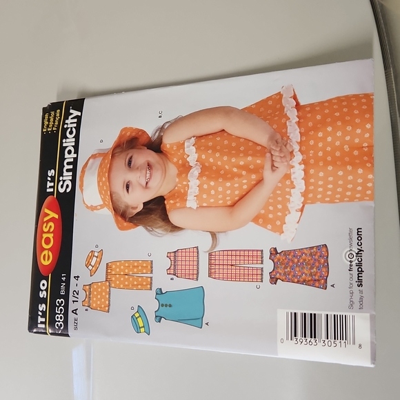 Simplicity Toddler's Pattern - Picture 1 of 3